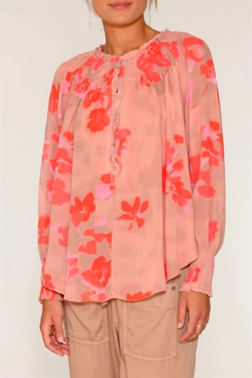 Gustav Amber chiffon shirt - Skjorte Cameo Rose Floral Print 48639
